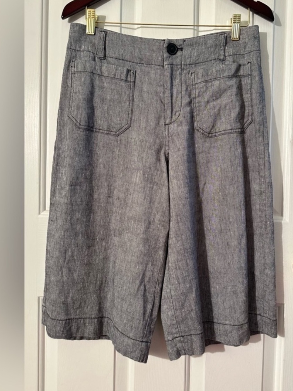 Anthropologie Maeve The Colette Longline Linen Shorts Size 27 NWT